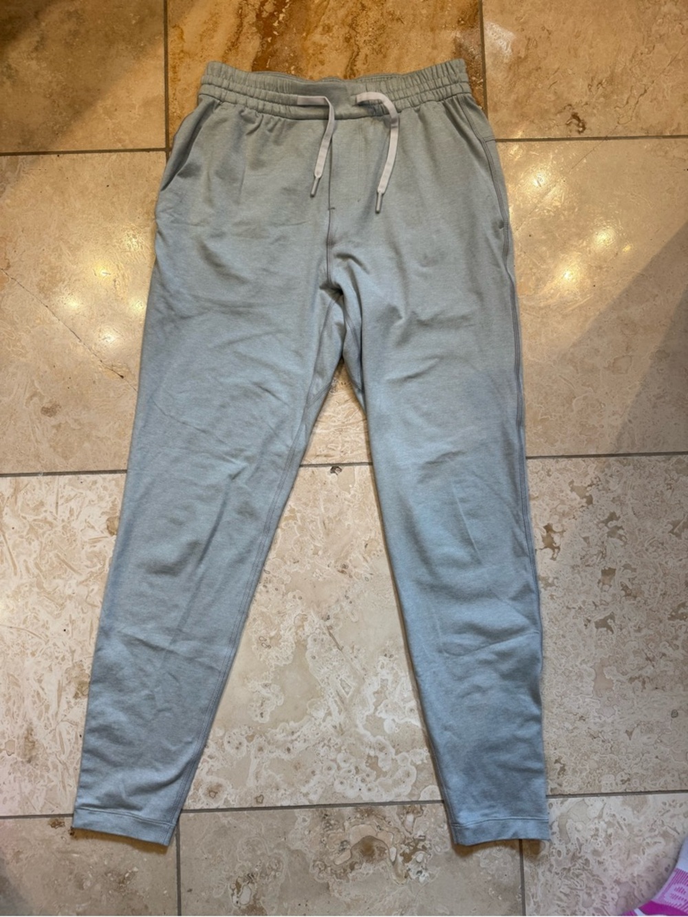 Lululemon Men's Light Gray Drawstring Jogger Pants
